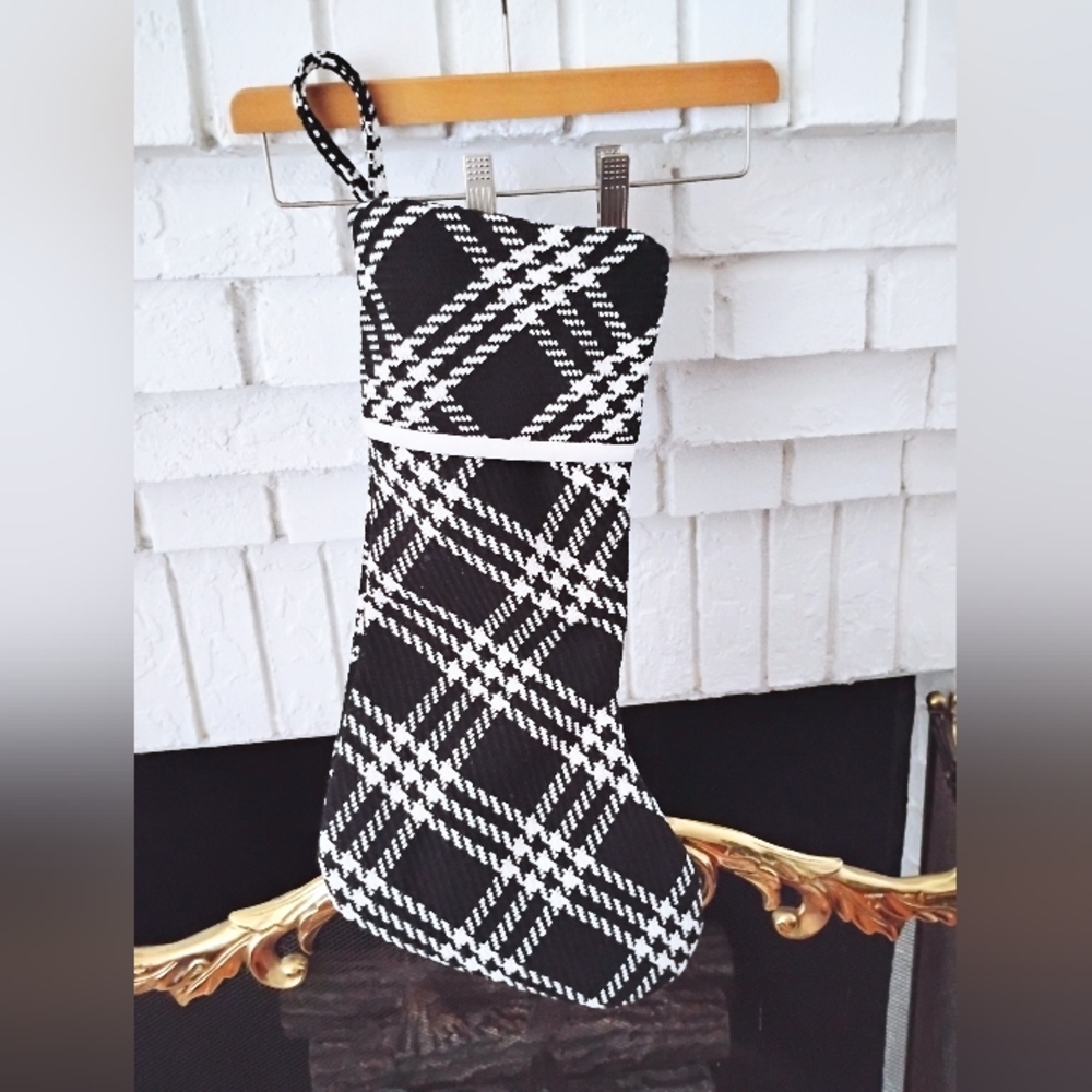 Chic Plaid Holiday Stocking